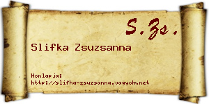 Slifka Zsuzsanna névjegykártya